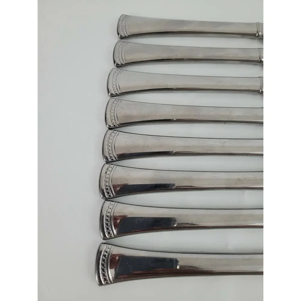 Dinner Knives PORTOLA Lenox Glossy Stainless Steel Flatware Lot of 8